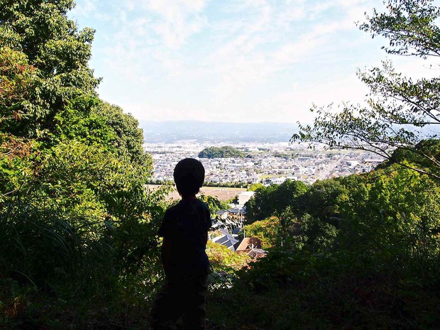 鮎と山と夕日と