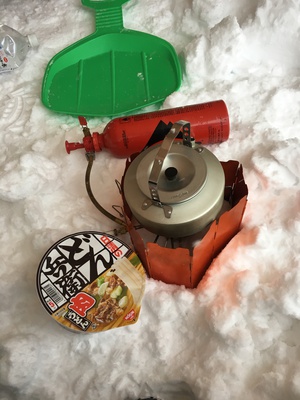 姫路会牡蠣キャンプと雪遊び
