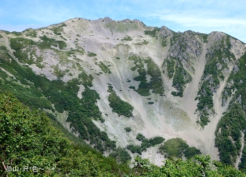 扇状の山容