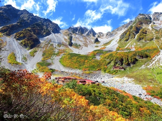 涸沢カール、北穂高岳、南稜テラス