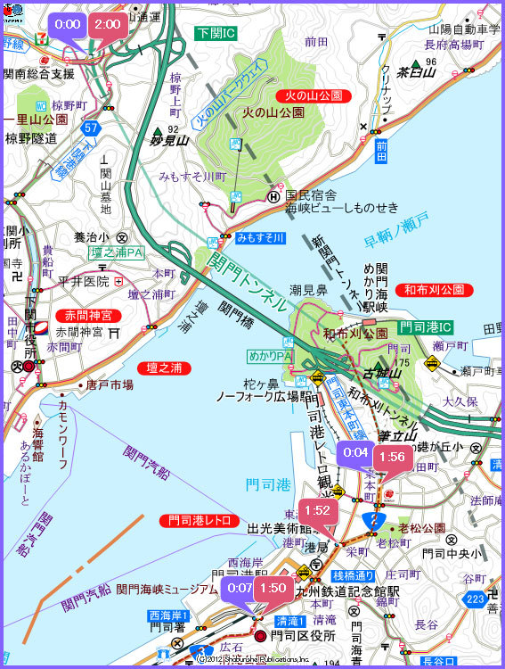 下関－小倉南IC－添田町－日田　1