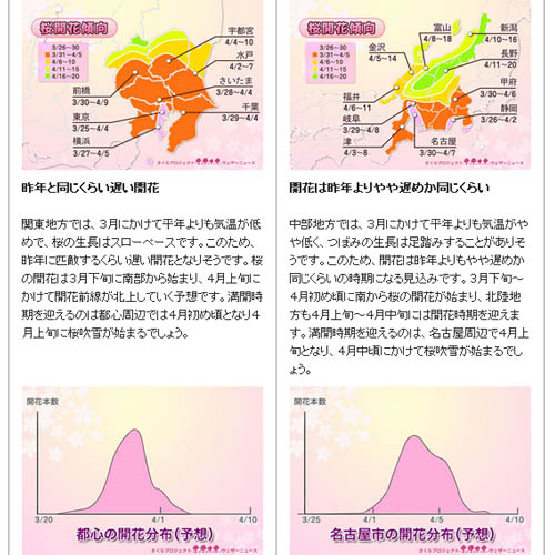 桜開花傾向