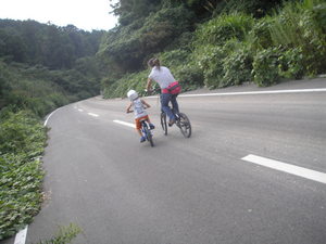 家族で自転車