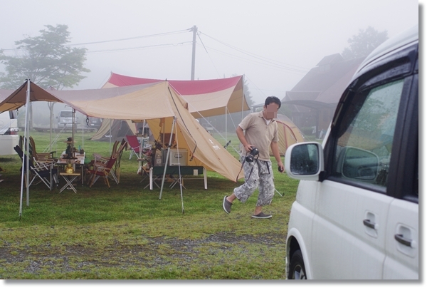 西山高原キャンプ場で豪雨Camp♪