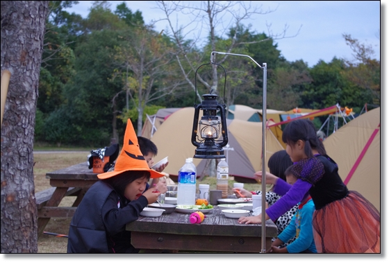 竜天でハロウィンキャンプ♪