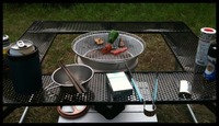 庭でソロBBQ