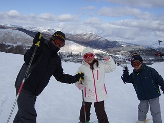 家族でスキー！　初挑戦!