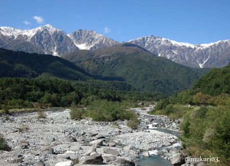 冠雪の白馬三山