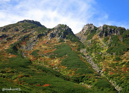 秋化粧の御嶽山
