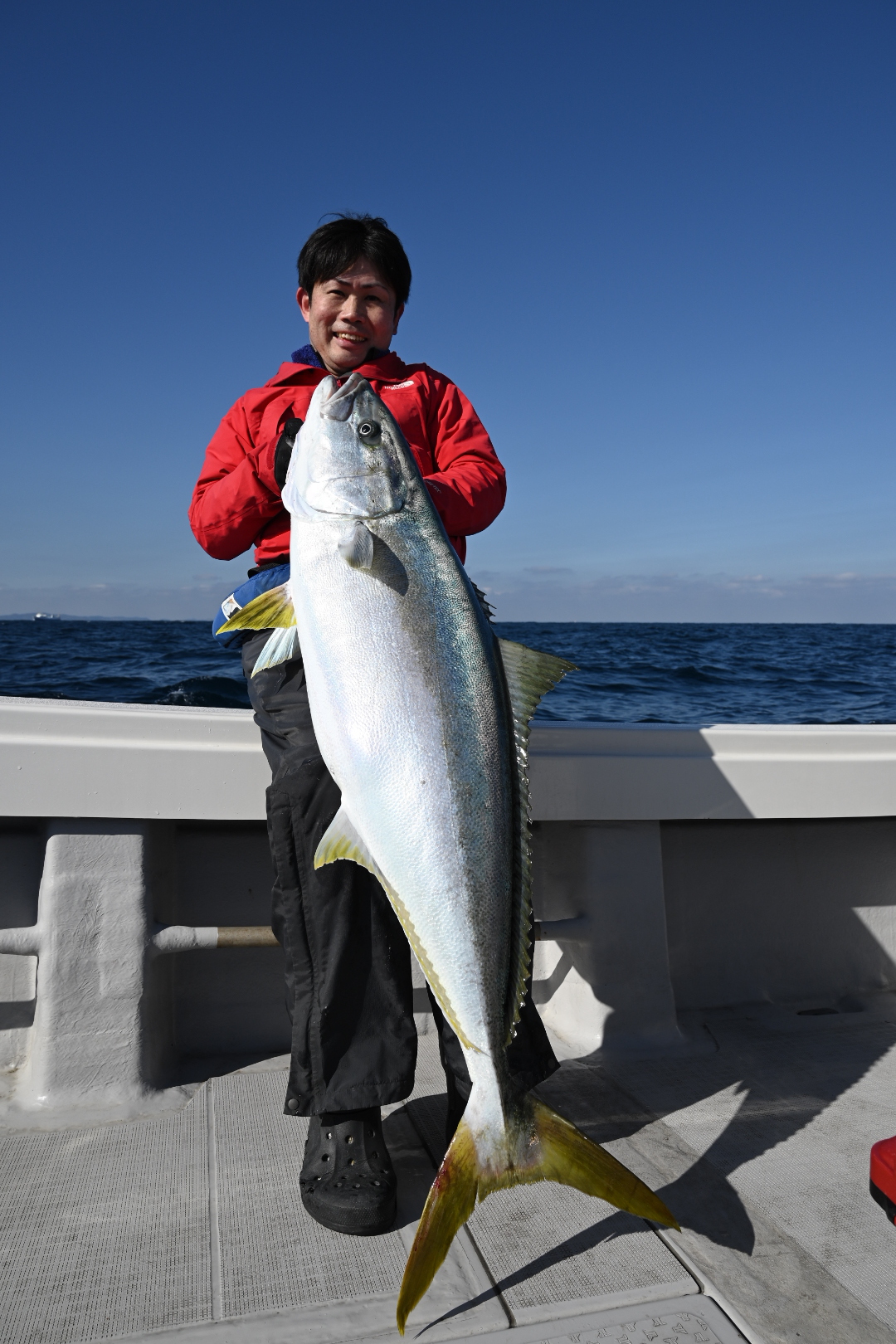 2021年初釣りで、約16kgのヒラマサをキャッチ