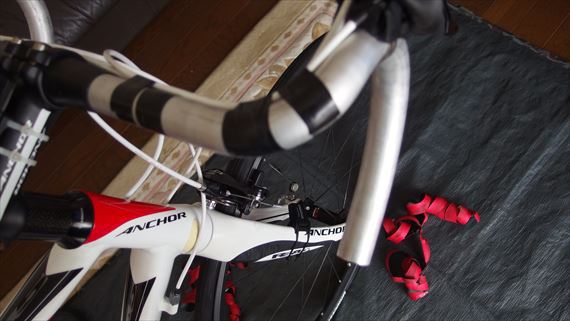決戦前日の自転車整備。