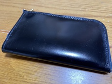 Ｌ字ファスナーロングウォレット試作。