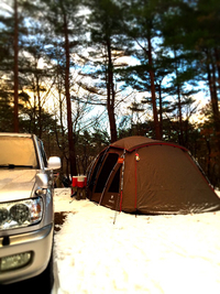 年越し雪中キャンプ設営完了