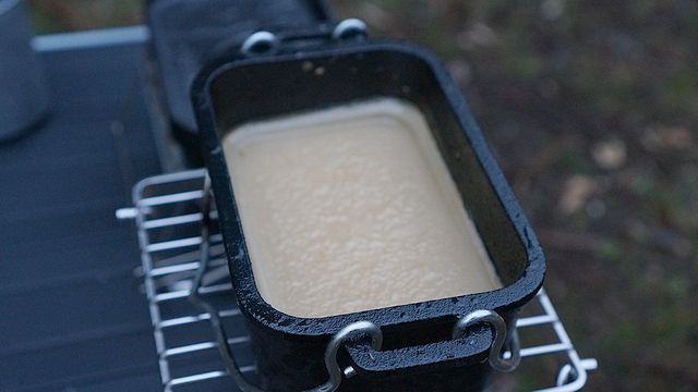 四角っかーで串カツソロキャンプ