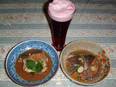 サゴシの味噌煮とヒラタケの煮付けで乾杯@新潟