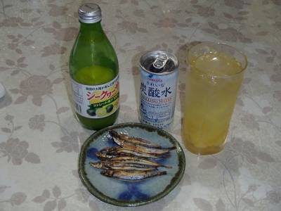 ホタルイカときびなごの一夜干しで乾杯＠新潟