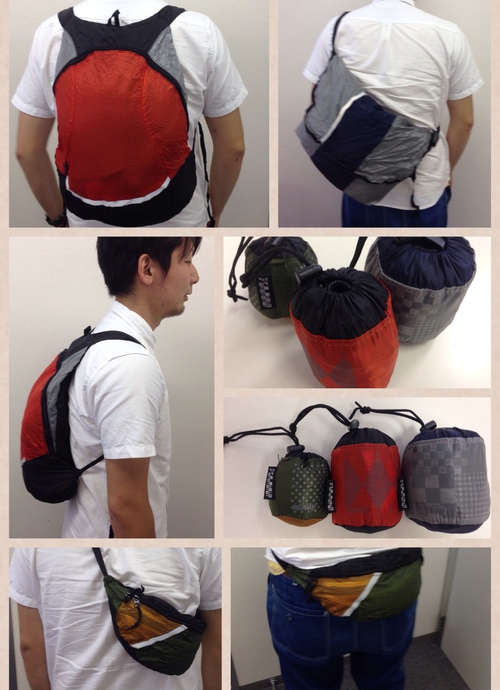 掌に入るほどコンパクトに収納できる携帯用バッグ