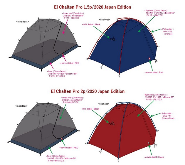 OUTDOOR BASE:初の日本限定カラーを加えて El Chaltenシリーズ 2020