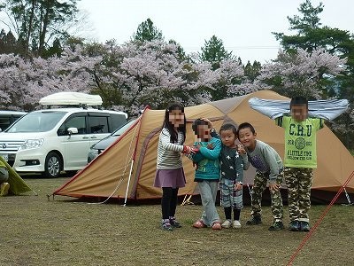 千本高原でショップキャンプ