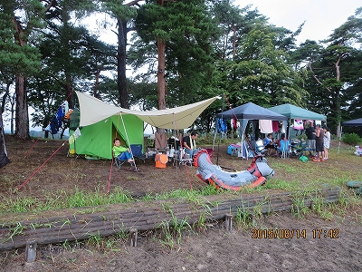 2015　お盆5泊6日キャンプ（中編）　猪苗代湖　崎川浜キャンプ場で夏の風物詩