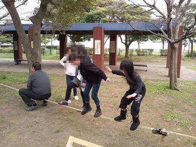 城南島で父子キャン祭り♪①