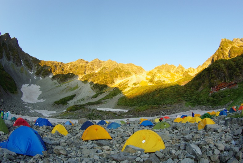 奥穂高(3190m)へ　その１