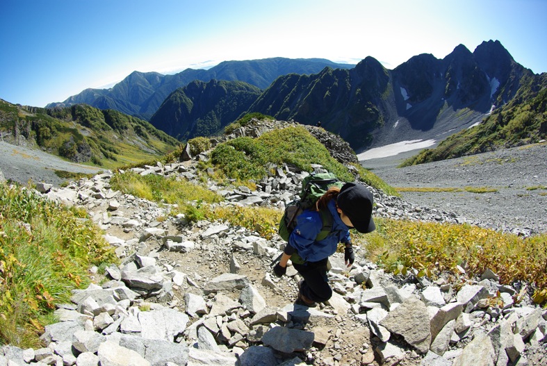 奥穂高(3190m)へ　その１