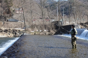 馬見ヶ崎川 唐松観音前広場　～釣りそして山へ