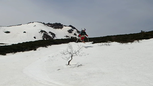 岩手山－山スキー（2015ハート沢滑走）②