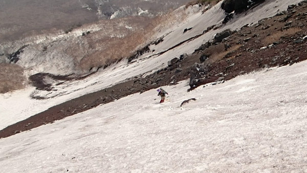 岩手山－山スキー（2015ハート沢滑走）③