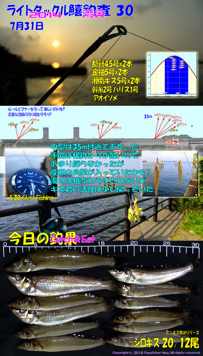 2014　ライトタックル鱚釣査30
