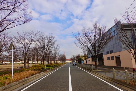 駅ビルからモノレールが飛び出す街