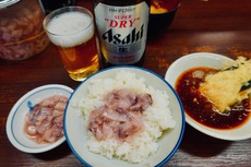 イカの塩辛が食べ放題の天ぷら屋さん