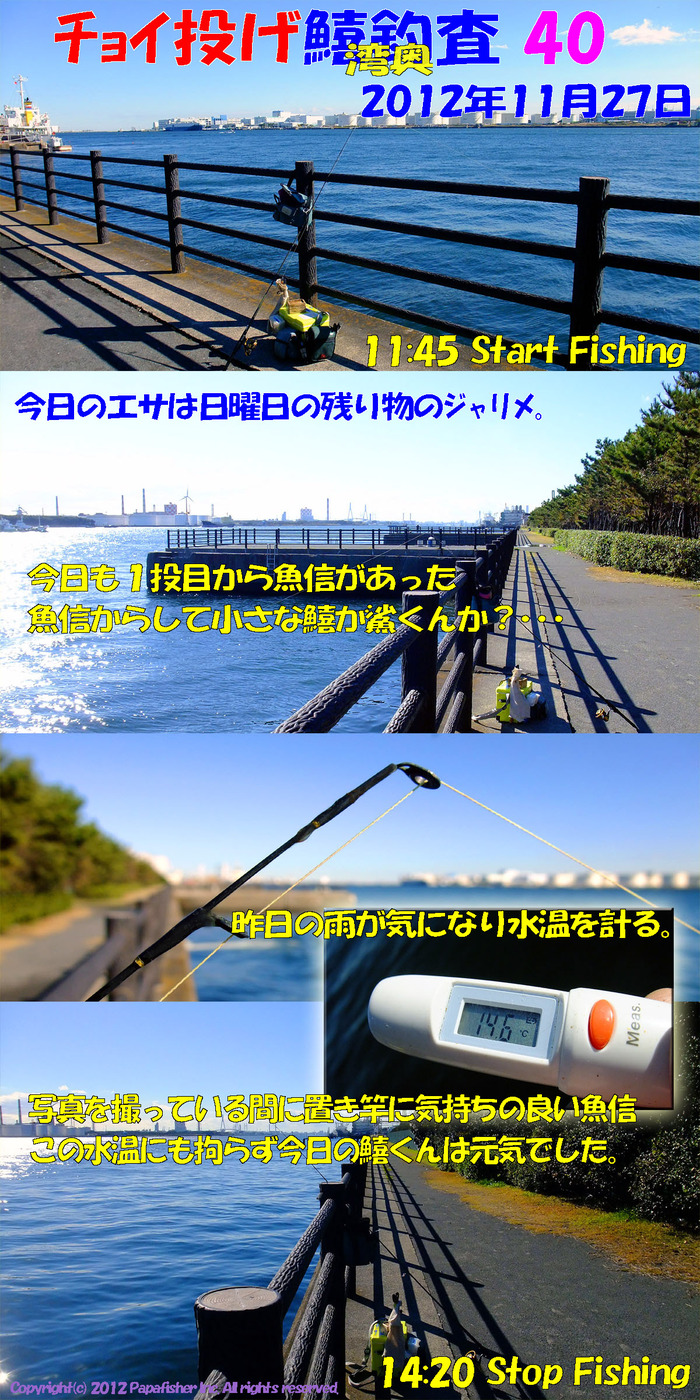 チョイ投げ鱚釣査 40　いつまで釣れるか?