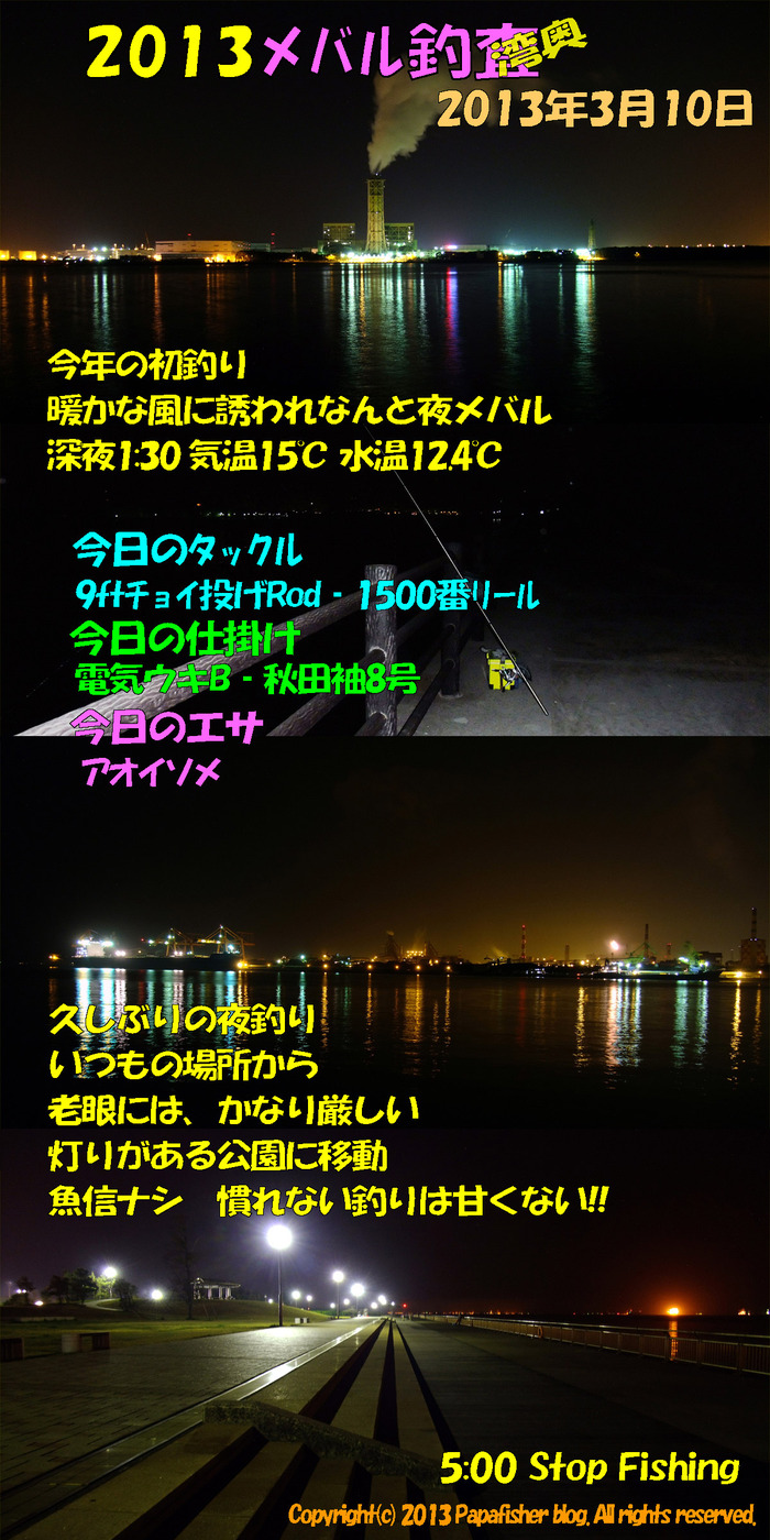 2013　湾奥夜メバル釣査
