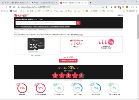 容量偽装品のマイクロSDカードを買ったょ