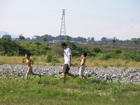 河川敷キャンプ
