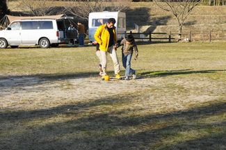 春のファミリーキャンプ吉野山でも桜なし・・・