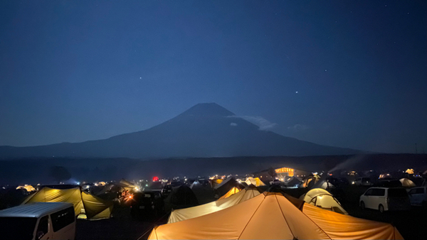 今年も富士山のふもとでキャンプ