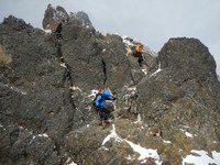 初冬、登り始めは恒例の赤岳登山。