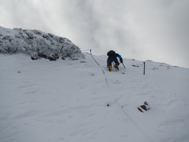 初冬、登り始めは恒例の赤岳登山。