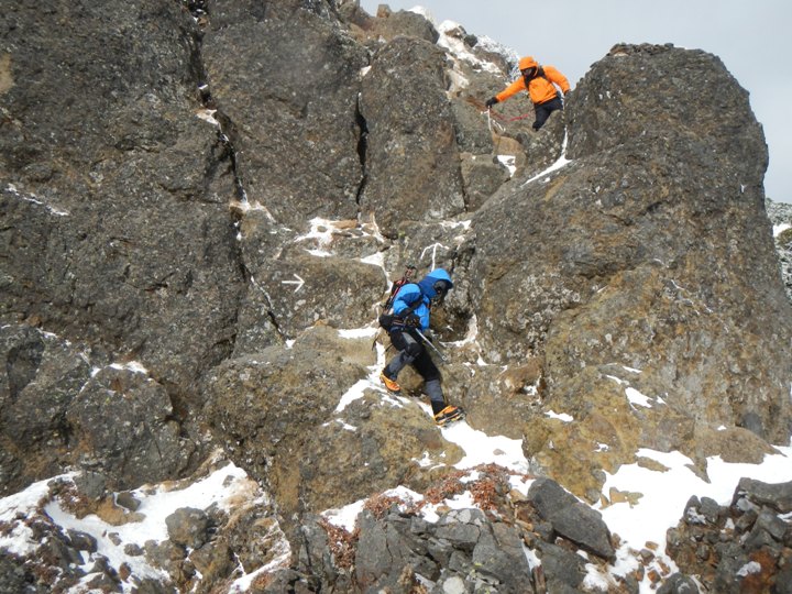 初冬、登り始めは恒例の赤岳登山。