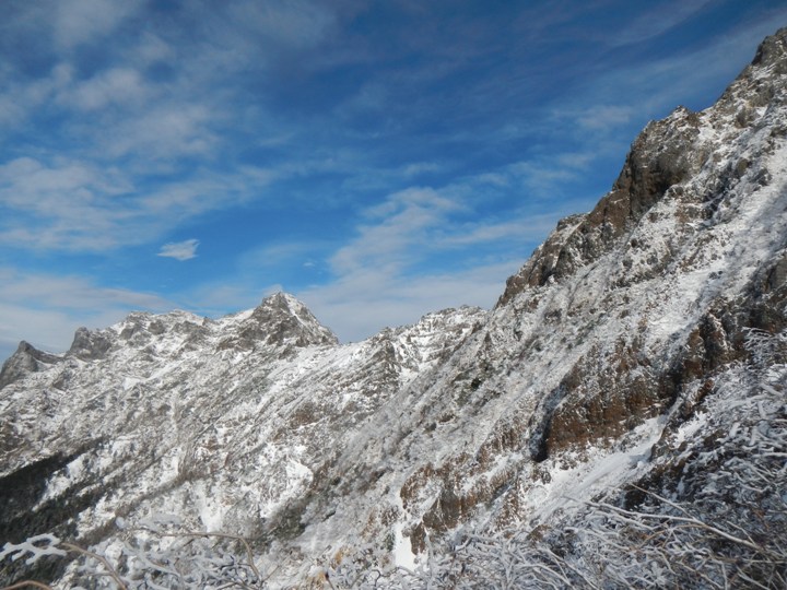 初冬、登り始めは恒例の赤岳登山。