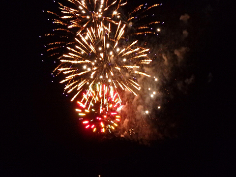 無人島より望む！花火キャンプ 2015