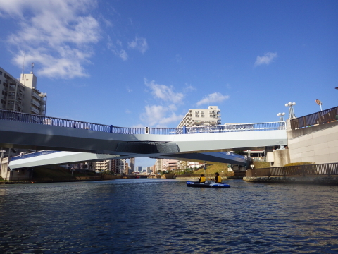 スカイツリーカヤックと東京のパナマ運河