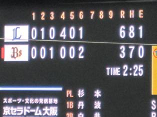 オリックスＶＳライオンズ