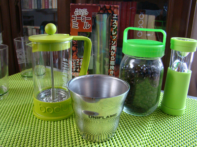 キャンプの朝珈琲に…。
