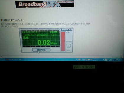 ＳＡでのモバイル速度比較(例）