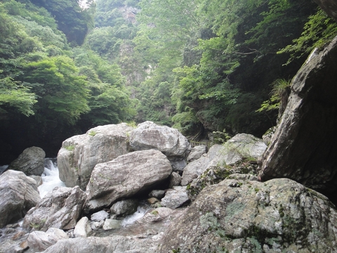 ハンターカブで行く！中津渓谷　キャンプ編