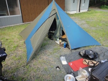 梅雨の合間に・・・　清流肱川カヌー基地キャンプ